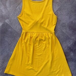 O'Neill Mustard Yellow Sun Dress Open Twist Back Size Small
